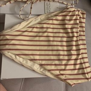 Monday swimwear stripe high waisted bottom